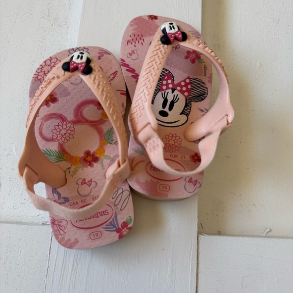 Disney Minnie Mouse Kids Flip Flops - Pink - Picture 2 of 3